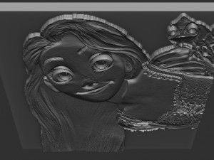 rapunzel relief Modelo de Impressão 3D