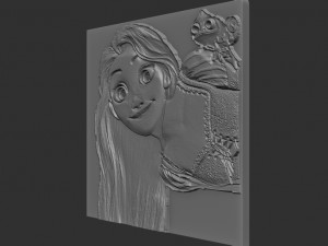 rapunzel relief Modelo de Impressão 3D