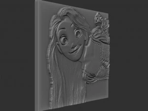 rapunzel relief 3D Print Model