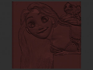 rapunzel relief Modelo de Impressão 3D
