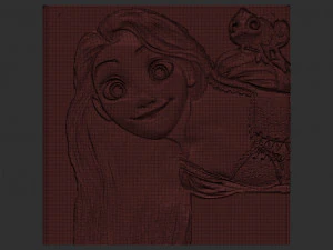 rapunzel relief 3D Print Model