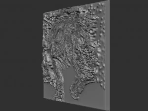 코뿔소 구호 3D 프린트 모델