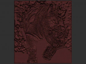 코뿔소 구호 3D 프린트 모델