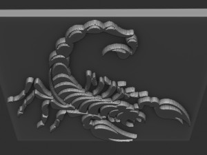 scorpion relief 3D 打印模型