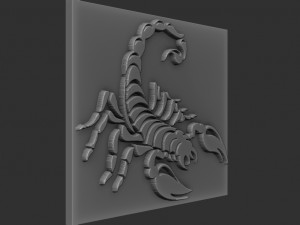 scorpion relief 3D 打印模型