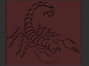 scorpion relief 3D 打印模型