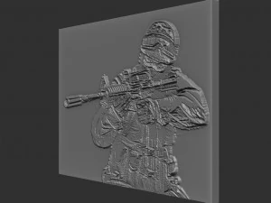 soldier relief 3D Print Model