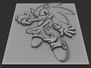 sonic relief 3D Print Model