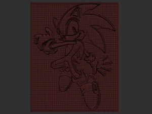 sonic relief 3D Print Model