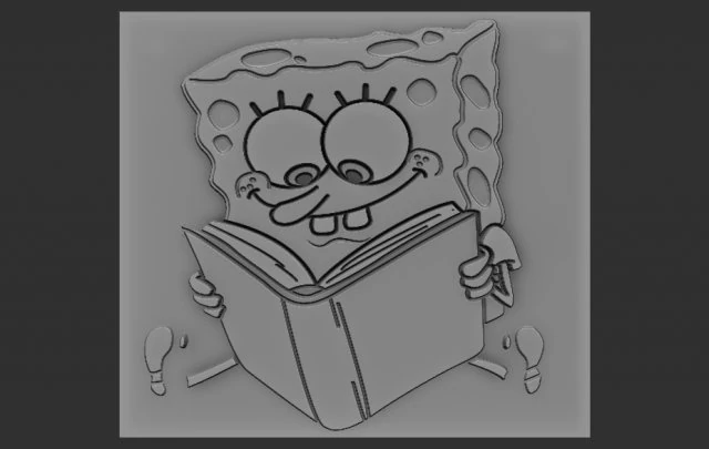 ulga dla SpongeBoba Model do druku 3D .c4d .max .obj .3ds .fbx .stl .blend 