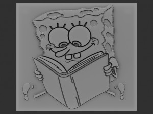 sponge bob relief 3D Print Model