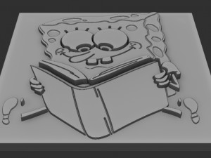 sponge bob relief 3Dプリントモデル