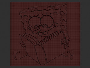 sponge bob relief 3Dプリントモデル