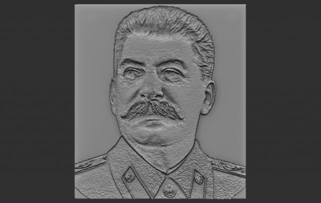 stalin relief 3D 프린트 모델 .c4d .max .obj .3ds .fbx .stl .blend 