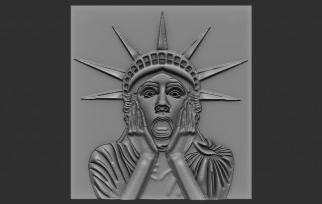woman statue relief 3D Print Model .c4d .max .obj .3ds .fbx .stl .blend 