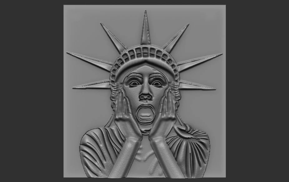 woman statue relief 3D Print Model .c4d .max .obj .3ds .fbx .stl .blend