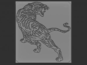 tiger relief 3D Print Model