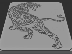 tiger relief 3D Print Model
