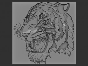 tiger relief 3D प्रिंट मॉडल