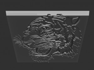 tiger relief Modelo de impresión 3D