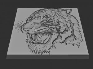 tiger relief Modelo de impresión 3D
