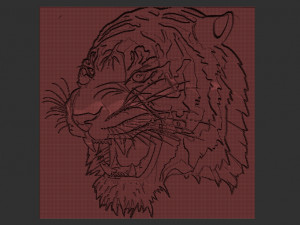 tiger relief Modelo de impresión 3D