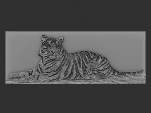 tiger relief 3D-printmodel