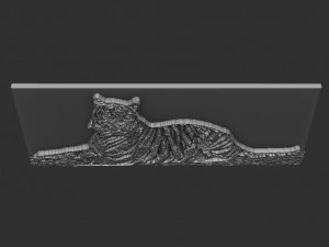 tiger relief Modelo de Impressão 3D
