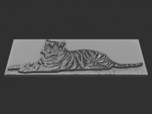 tiger relief Modelo de Impressão 3D