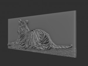 tiger relief Modelo de Impressão 3D