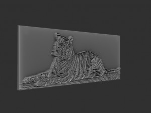 tiger relief Modelo de Impressão 3D