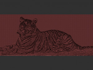 tiger relief Modelo de Impressão 3D