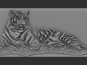 tiger relief 3D Print Model