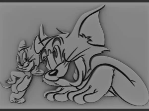 tom-jerry relief 3D Print Model