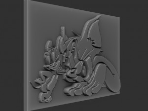tom-jerry relief Modelo de Impressão 3D