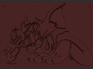 tom-jerry relief Modelo de Impressão 3D