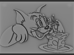 tom-jerry relief 3Dプリントモデル