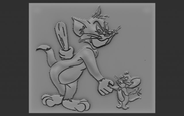 tom-jerry relief Modelo de Impressão 3D .c4d .max .obj .3ds .fbx .stl .blend 
