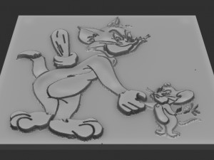 tom-jerry relief Modelo de Impressão 3D