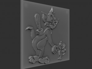 tom-jerry relief Modelo de Impressão 3D
