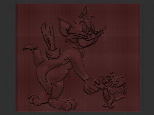 tom-jerry relief Modelo de Impressão 3D