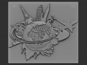 tourism - travel relief 3D Print Model