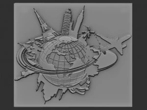 turismo - al&iacute;vio de viagens Modelo de Impressão 3D