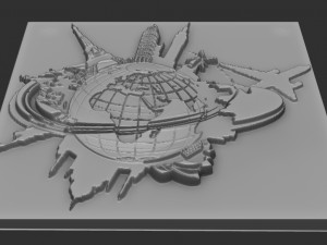 tourism - travel relief 3D Print Model
