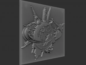 tourism - travel relief 3D Print Model