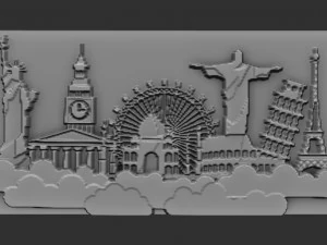 mondo dei viaggi Modello di stampa 3D