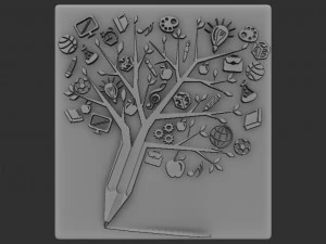 ağa&ccedil; kabartması 3D Baskı Modeli