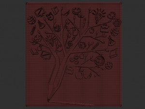 tree relief Modelo de Impressão 3D