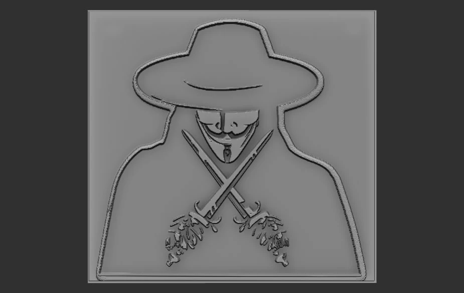 vendeta relief 3D Print Model .c4d .max .obj .3ds .fbx .stl .blend 