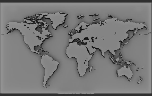 world relief 3D 打印模型 .c4d .max .obj .3ds .fbx .stl .blend 